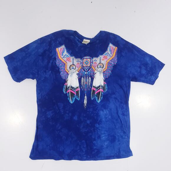 Vintage - Ragtops Premium - Native American Feather Art T-shirt - Size XL - Picture 1 of 11
